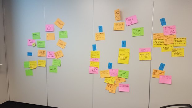 There's no hackathon without post-it notes across a wall and rephack, the Johan Sverdrup subsurface team's first hackathon, was no exception