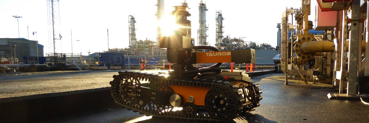 Photo of a Taurob robot, the first autonomous offshore robot in Equinor