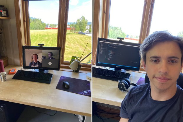 Ola Alstad, a 2020 virtual summer intern, worked from his own home during the summer